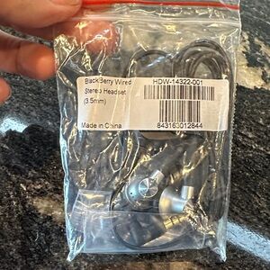 BlackBerry Wired Stereo Headset - Black and Silver